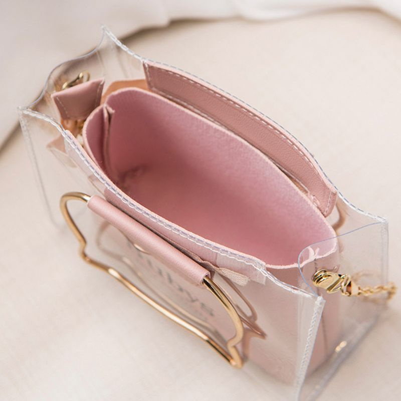 Túi Đeo Chéo Trong Suốt Nhỏ Nhắn Dễ Thương Thời Trang Đi Biển Cho Nữ