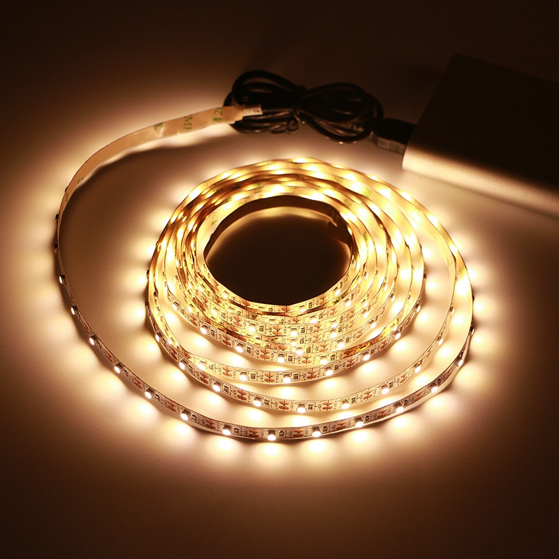 Dây Đèn LED Trang Trí 0.5m 1m 2m 2.5m 3m 4m 5m USB Ribbon 2835 Có Điều Khiển Từ Xa