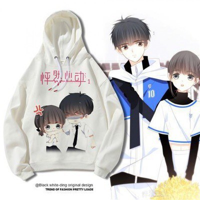 SALE- Áo Hoodie Truyện Tranh Manhua Con Tim Rung Động - áo HOT