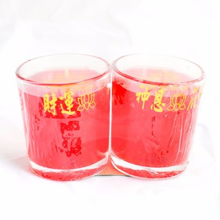 Hộp 6 cặp đèn cầy ly - Sen in trơn