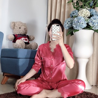 Bộ phi lụa cao cấp phối ren