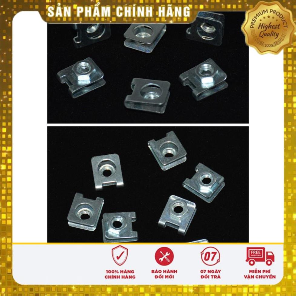 ⚡️GIÁ TỐT⚡️ Bộ 10 Kẹp Bắt Ốc/ Tán Cố Định Chữ U - Đường Kính 6mm - Chốt Khóa Trên Xe Ôtô