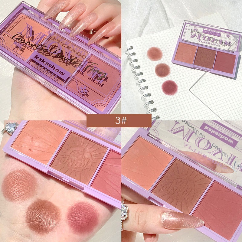 Kakashow Bảng Phấn Má Hồng Bắt Sáng Trà Tự Nhiên