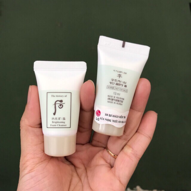 Combo 2 Tuýp Sữa Rửa Mặt Làm Trắng Da Whoo Brightening Cleansing Foam