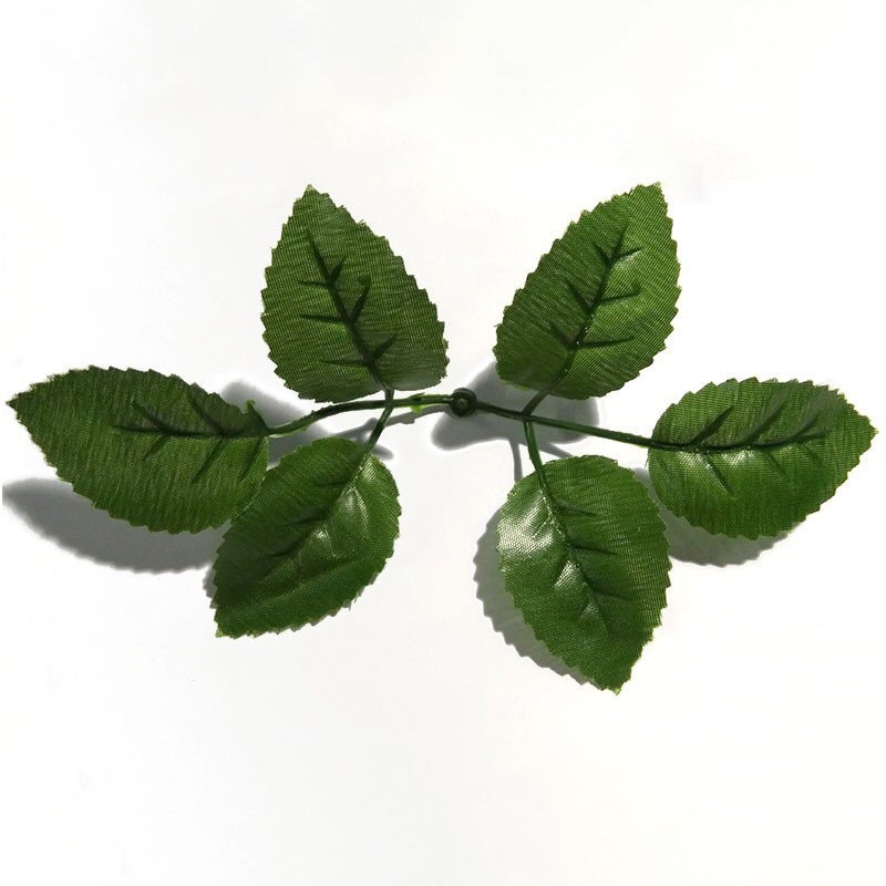 Lá hoa hồng giả (combo 10 nhánh)