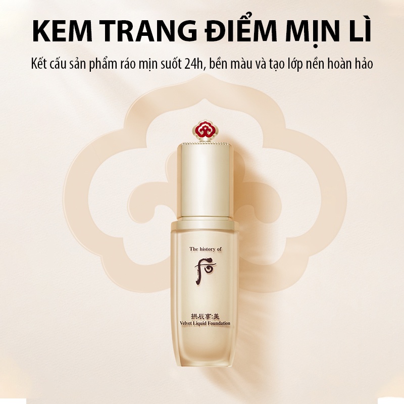 Kem nền WHOO Gongjinhyang Mi Velvet Liquid Foundation 40ml