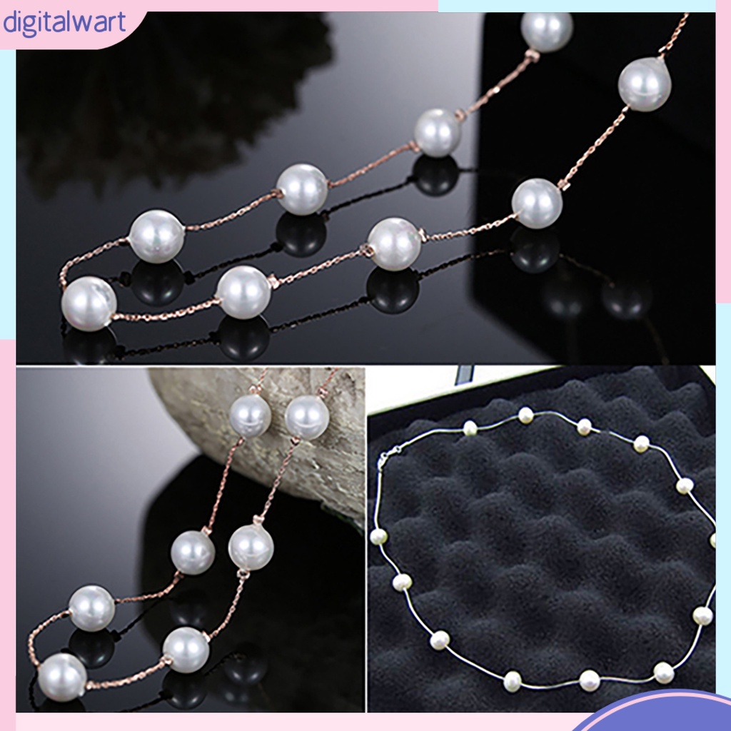 Vòng cổ nữ xỏ ngọc trai giả đơn giản thời trang