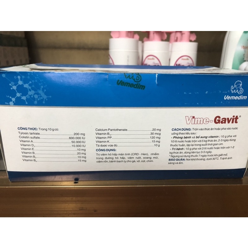 Vime Gavit hộp 60gói 10g phòng và bổ sung vitamin tốt cho gà vịt