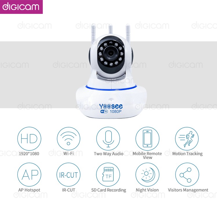 Camera IP YooSee 2.0mpx 1080P | Góc quay 360 độ | Cảm biến hồng ngoại | BigBuy360 - bigbuy360.vn