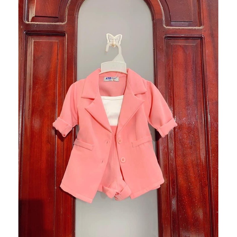 Sét vest cho bé màu hông, nu, cam, đen,đỏ