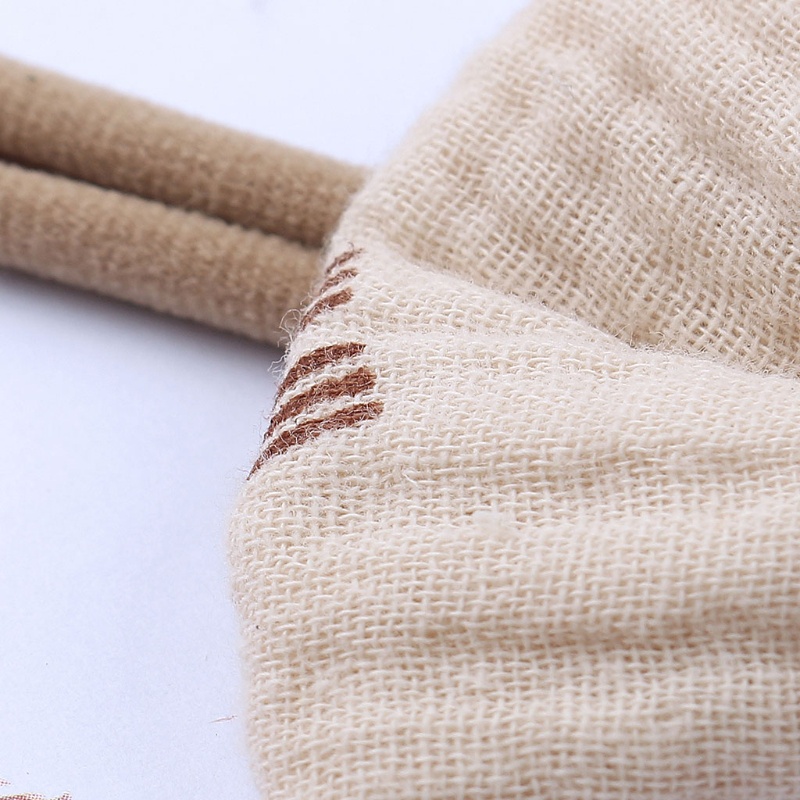 Dây Buộc Tóc Thắt Nơ Vải Cotton Mềm Co Giãn Màu Trơn