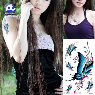 Hình Xăm Dán Tattoo Bướm