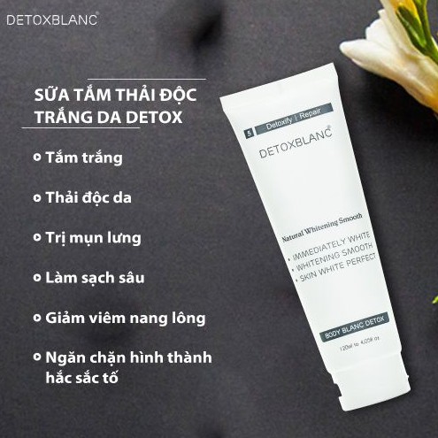 Sữa tắm thải độc trắng da Detox Blanc