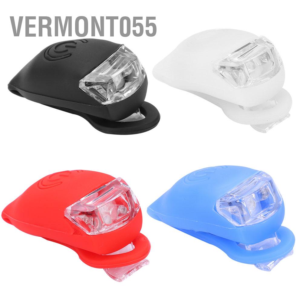 Hàng Hot Xe đạp Silicone Frog Mặt trước / Phía sau Đèn LED cảnh báo Đèn flash Xe đạp Không thấm nước Hàng giao ngayVermont055