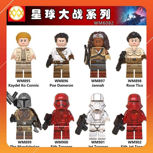 Đồ Chơi Minifigures Star Wars Các Mẫu Nhân Vật Trong Seri Phim Chiến Tranh Giữa Các Vì Sao Phần 9 WM6082 Mẫu Mới
