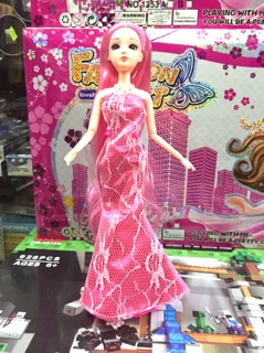 Đầu búp bê tóc hồng dài
