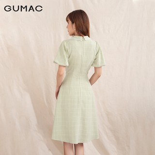 Đầm eo nhún phối nơ DA1027 GUMAC