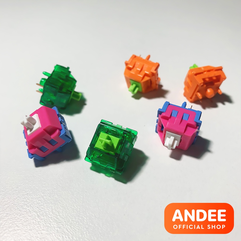 Fantasy Virus Carrot DVA bán lẻ công tắc phím cơ 5 pin lò xo 2 đoạn có lube sẵn