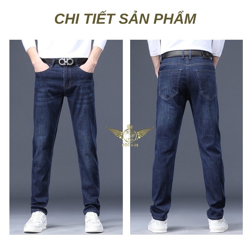 Quần jean nam cao cấp ống đứng LEVAMEN chất liệu vải bò jeans co giãn Basic lịch lãm QJ001 | BigBuy360 - bigbuy360.vn