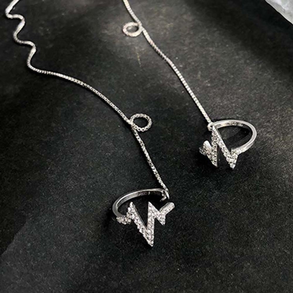 Khuyên Kẹp Vành Tai BERNARDO Họa Tiết Hình Học Gợn Sóng Thời Trang Cho Nữ