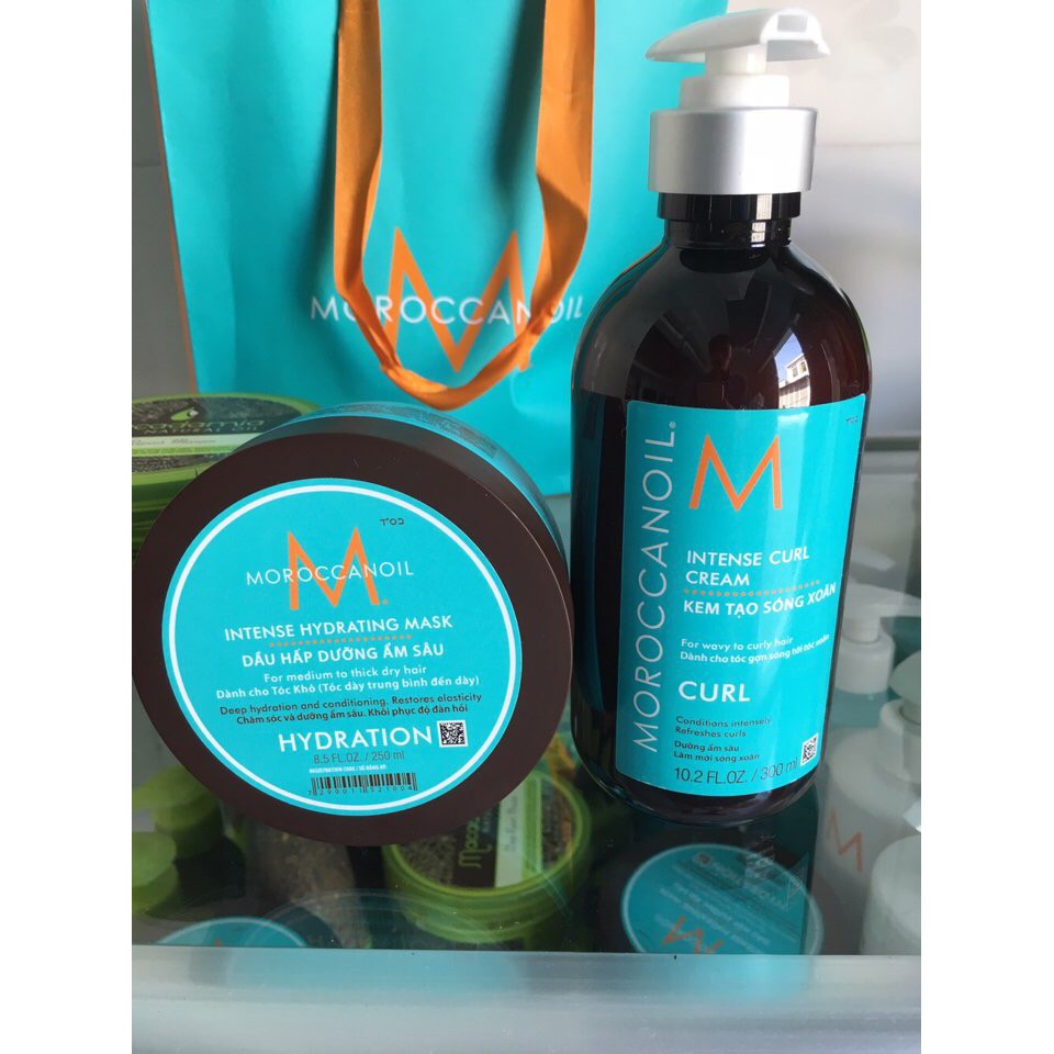 Chính hãng  Kem tạo kiểu sóng xoăn Moroccanoil Curl Cream Intense 300ml ( New 2022 )