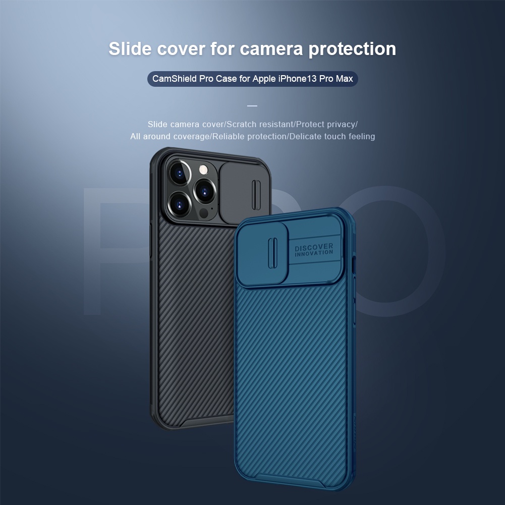 Nilkin CamShield Pro Case cho iPhone 13 Pro Max/13 Pro/13 Mini Case TPU+PC Shock Proof với Camera Slip Cover Privacy Protection