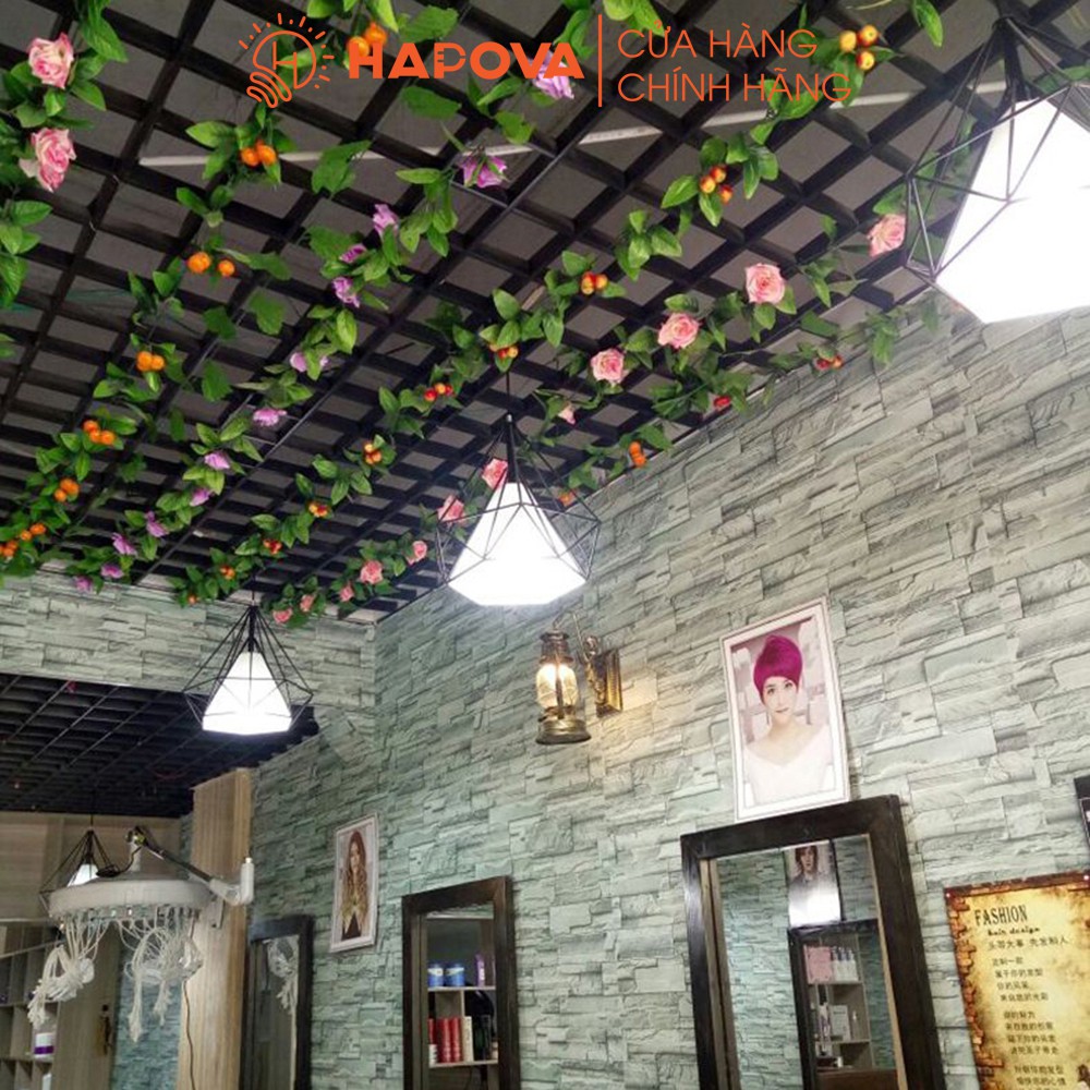 Bộ 3 Đen thả, đèn trang trí kim cương HAPOVA YOSINO 6527/380/3