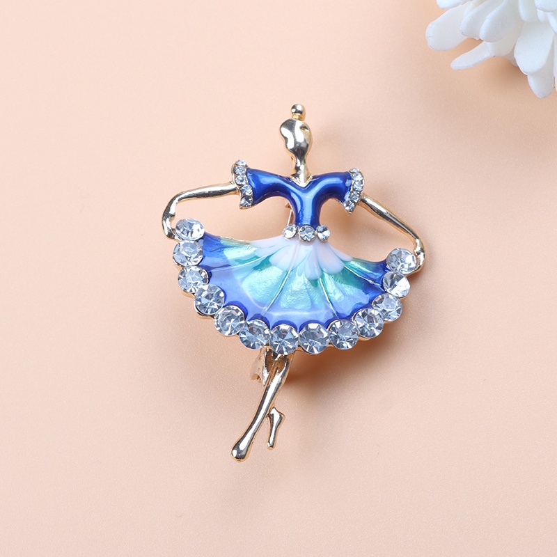 Ghim Cài Áo Hình Vũ Công Đính Đá Nhiều Kiểu Dáng Phong Cách Cổ Điển