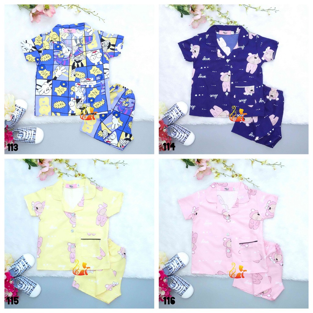 Size số 4 - Đồ Mặc Nhà &quot;Quần Đùi&quot; Pijama Kate Thái - Cho Bé 13 - 17kg. Từ 2 tuổi - 4 tuổi (Phần 6)