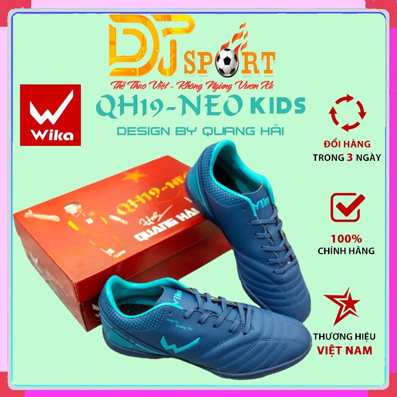 Giày Đá Bóng Trẻ Em Wika _QH19 NEO - Giày bóng đá đinh TF sân cỏ nhân tạo Khâu Full Đế FullBox Chính Hãng