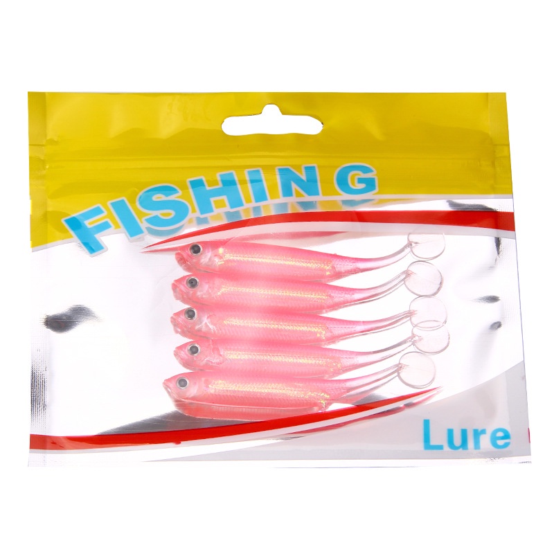 Set 5 Mồi Câu Cá Giả Hình Mồi Câu Cá Bằng Silicon Mềm 7cm / 2.2g r0128