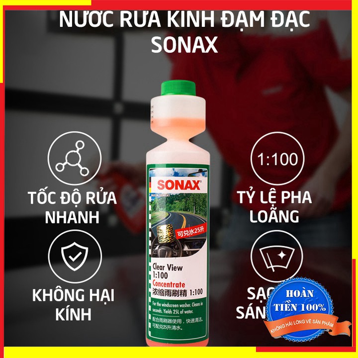 Nước rửa kính đậm đặc xe hơi, ô tô Sonax: Mã sản phẩm 371141