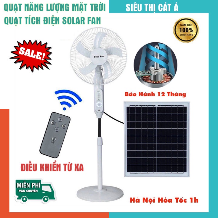 Quạt năng lượng mặt trời , Quạt tích điện Solar Jindian JD-S198 sử dụng 8-10 giờ, sạc bằng năng lượng mặt trời