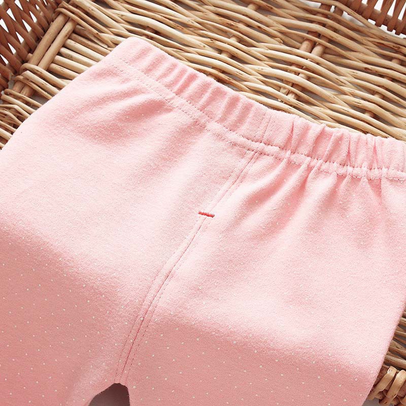 Quần Legging Màu Trơn Chất Liệu Cotton Cho Bé Gái