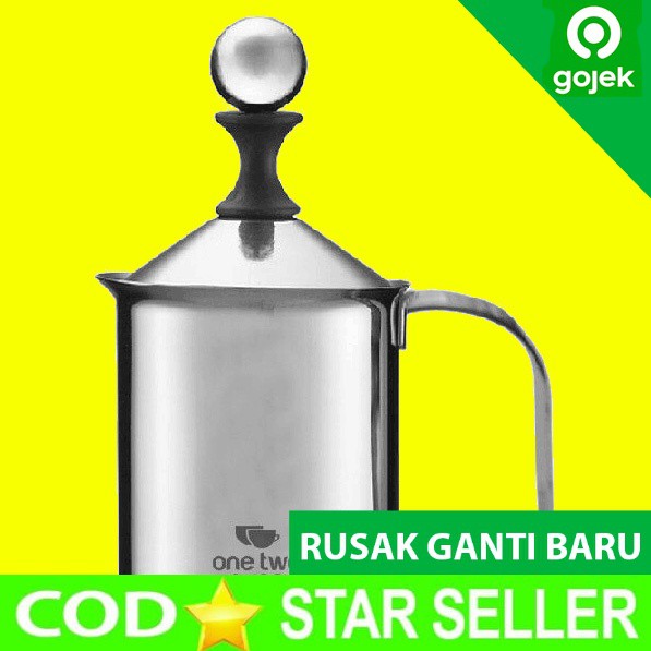 Espresso Latte Art Coffee Milk Frother Double Mesh 400ml