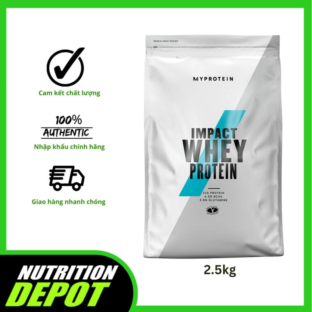 Sữa tăng cơ Impact Whey Protein Myprotein 2.5kg 100 lần dùng - Nutrition