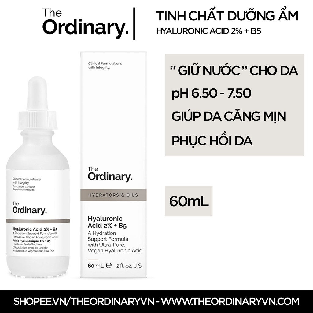 Tinh chất phục hồi The Ordinary Hyaluronic Acid 2% + B5