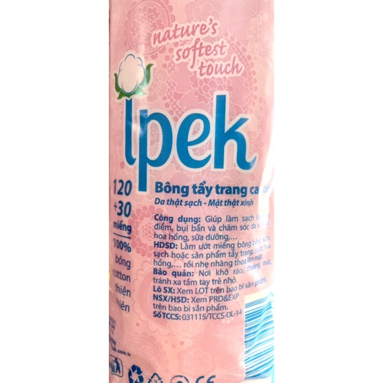 Bông Tẩy Trang Ipek 150 Miếng (120+30) Thổ Nhĩ Kỳ