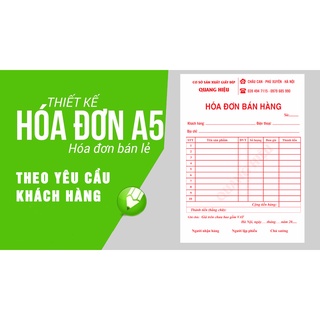 Hoá đơn bán hàng in theo yêu cầu thiết kế miễn phí