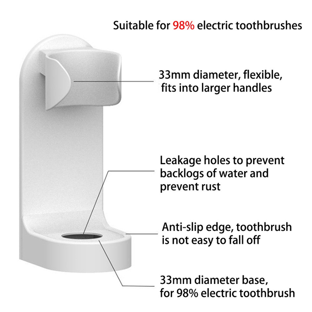 Phụ kiện Brushie - Giá đỡ dán tường bàn chải điện Brushie tiện dụng, tiết kiệm diện tích, sang trọng