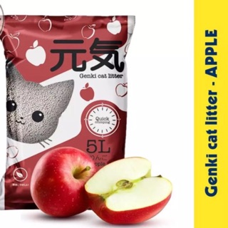 Cát Vệ Sinh cho Mèo Nhật Bản Genki 5 l ( 3,7 kg ) . Hương Dâu , Date mới .