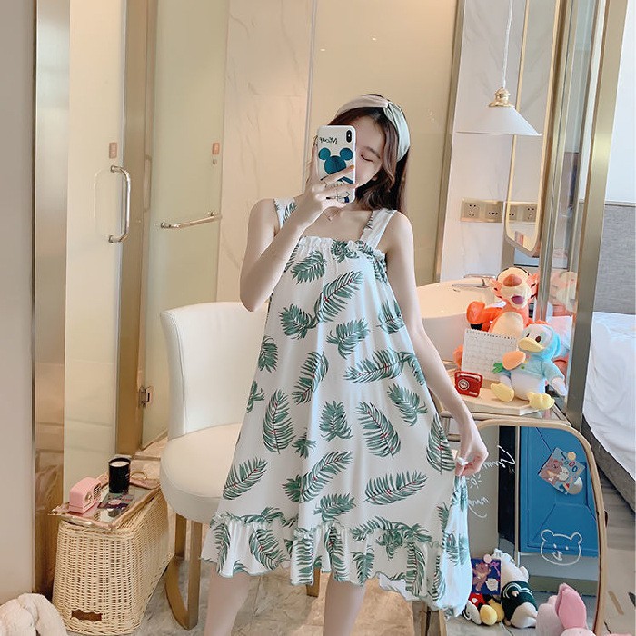 Váy Ngủ Bộ Đồ Mùa Hè Nữ Mặc Ở Nhà Hai Dây mặc nhà mềm,mát,mỏng Dáng Hàn Quốc xinh Ra NgoàiVN06 | BigBuy360 - bigbuy360.vn