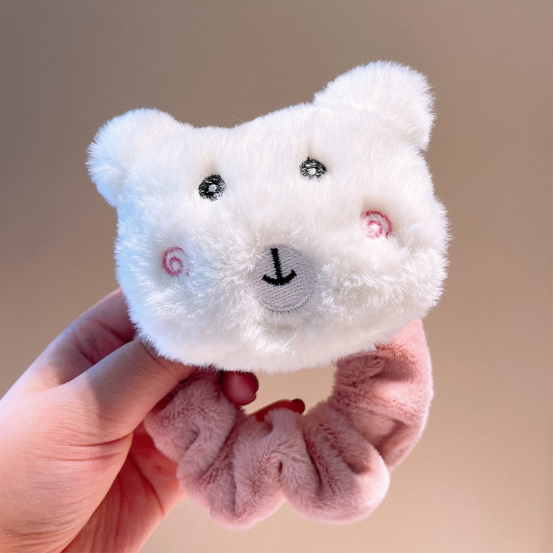 Flgo Dây Cột Tóc Đuôi Ngựa Hình Gấu Nhồi Bông Dễ Thương