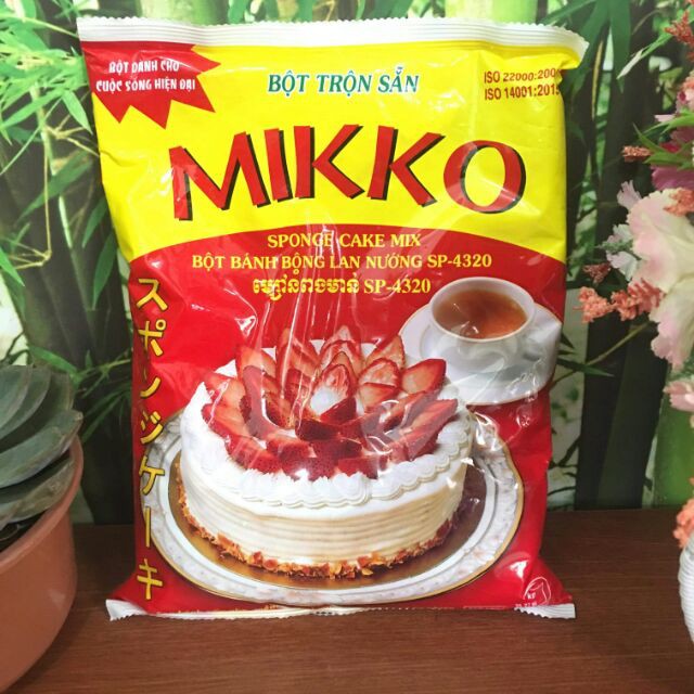 Bột trộn sẵn bánh bông lan Mikko 1kg