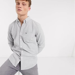 Áo Sơ Mi Nam Dài Tay Oxford Cotton Dày Có BigSize Màu Bạc FO76 SHOP