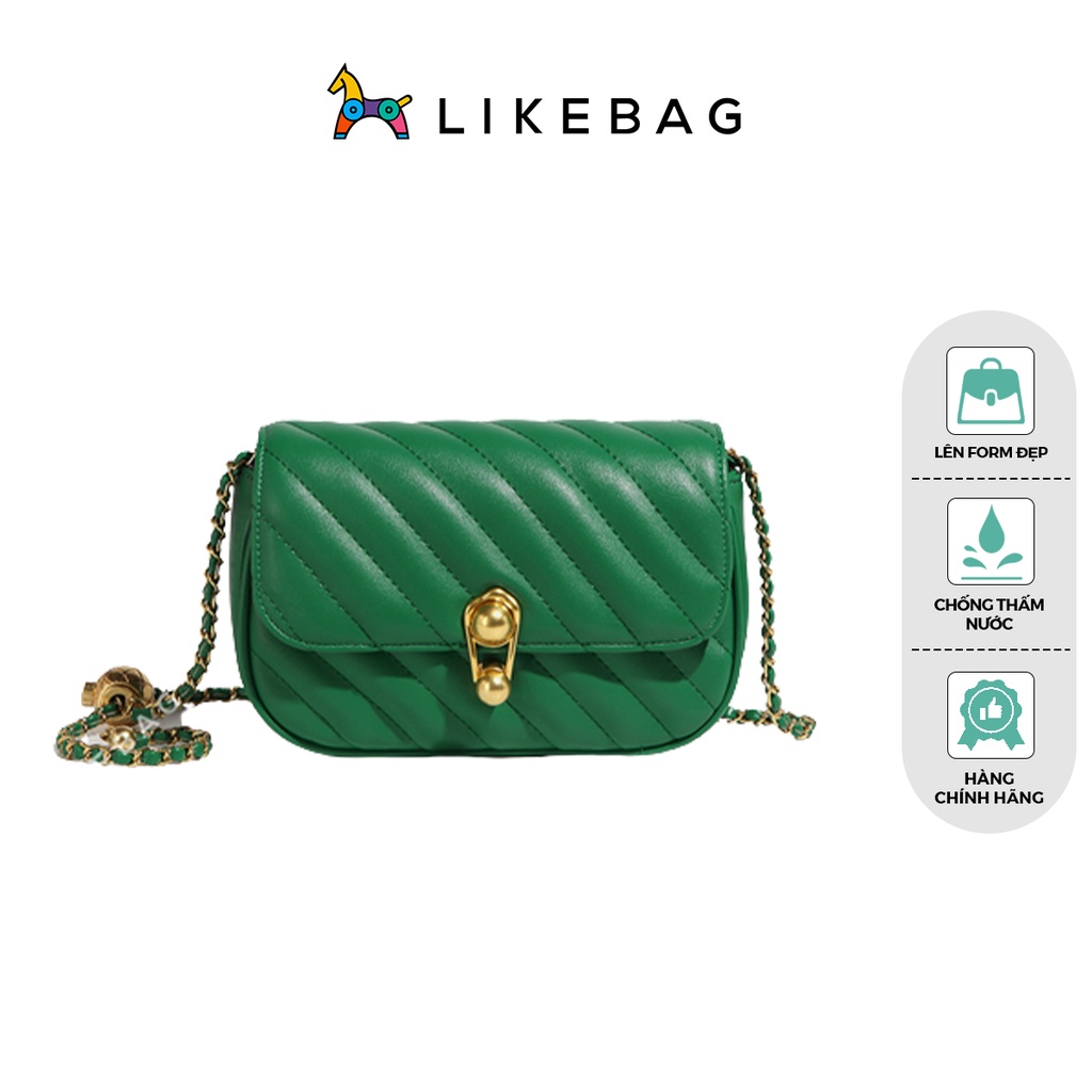 Túi đeo chéo nữ thời trang LIKEBAG dây xích độc đáo có chốt điều chỉnh 221XK6978 - LIBAGI