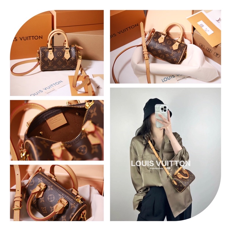 Túi trống LV speedy nano mini bản 2022 size 17cm da thật ♥️