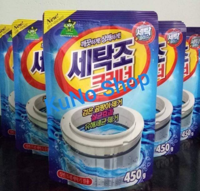 [FREE SHIP&gt;50K]COMBO 2 BỊCH BỘT TẨY VỆ SINH LỒNG MÁY GIẶT HÀN QUỐC SIÊU SẠCH 450G.