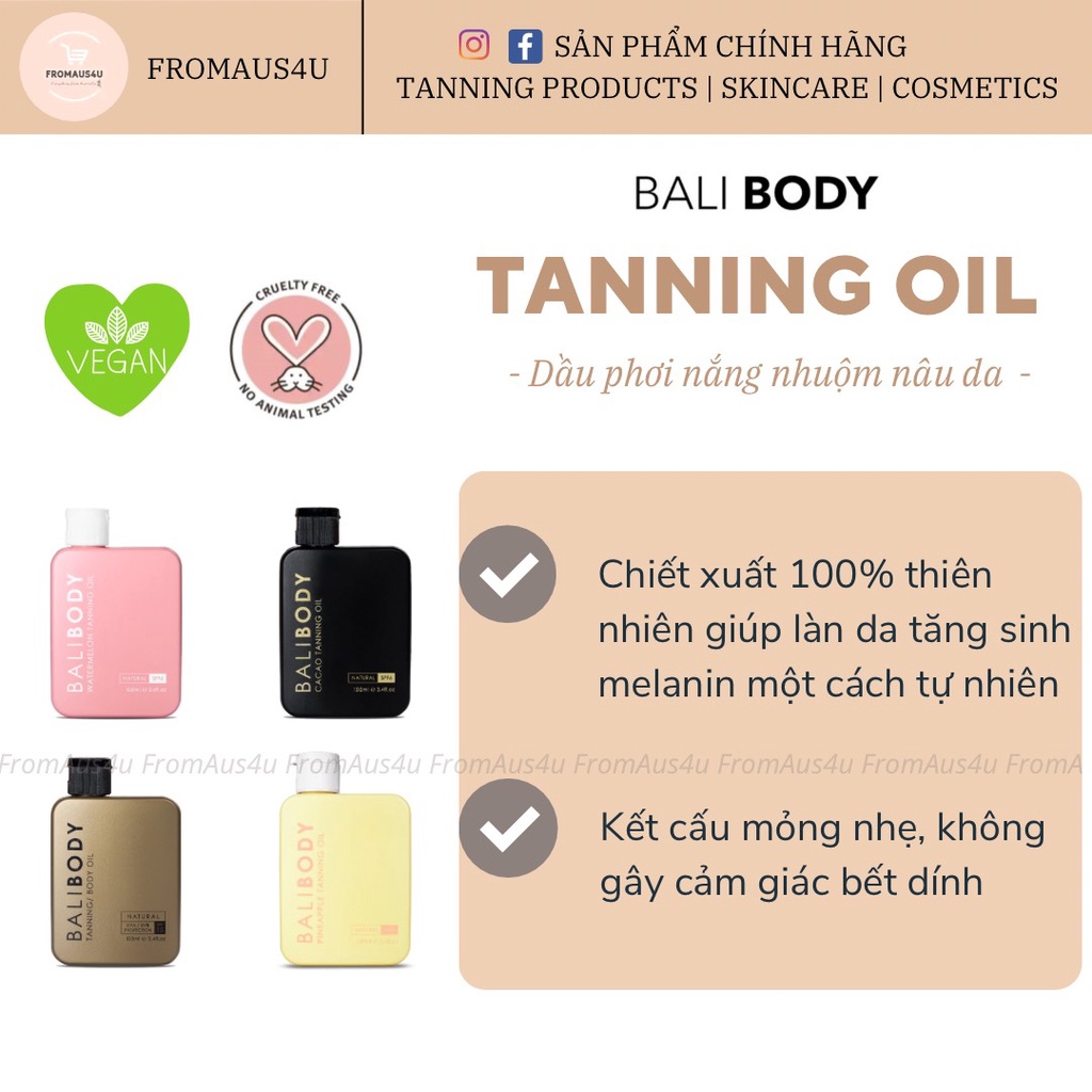 Dầu phơi nâu - Bali Body Tanning Oil
