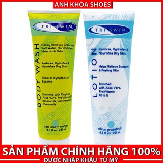 Combo Sữa Tắm Và Dưỡng Da TRISWIM 251ml Loại Bỏ Clo, Mùi Clo Và Nước Muối